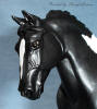 CM Resin "Samuel" Draft Horse Black Pinto