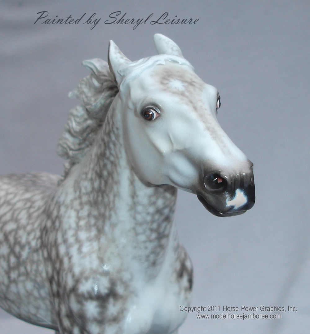 Leisure Custom Breyer Resin Standardbred Trotting Horse dapple grey 